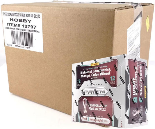 2022 Panini Prizm FIFA World Cup Soccer Hobby Box Sealed Case Break