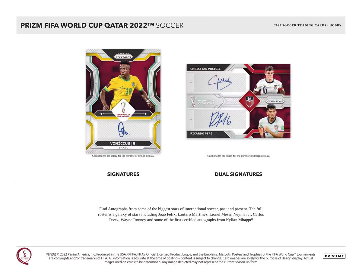 2022 Panini Prizm FIFA World Cup Soccer Hobby Box Sealed Case Break